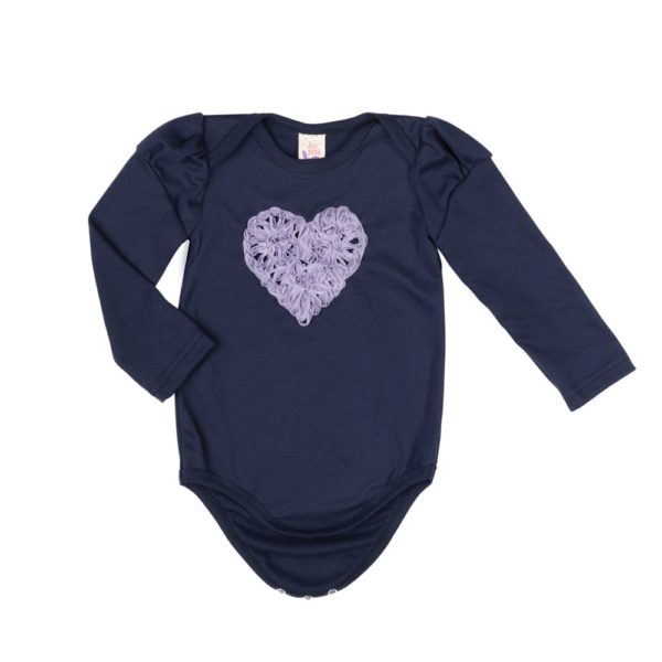 Sweet Pea navy babygrow